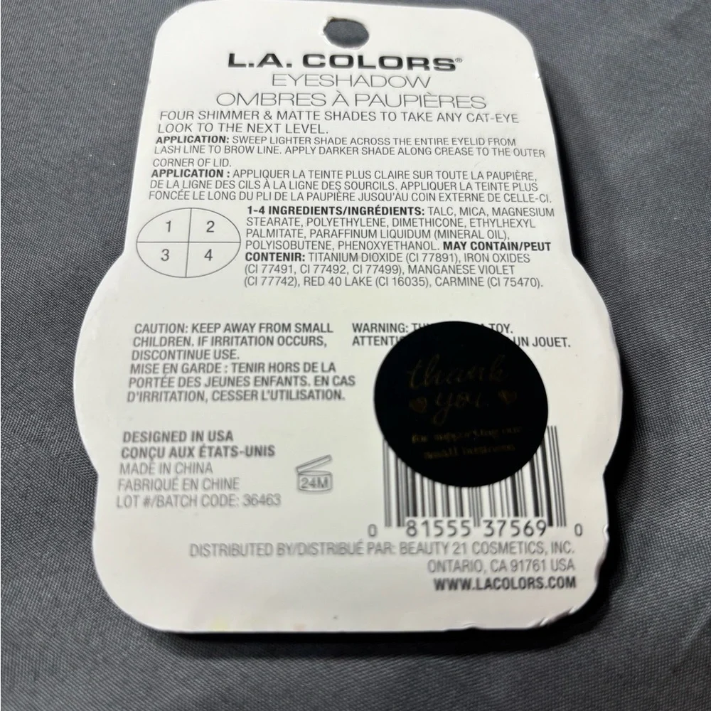 New L.A. COLORS Purrfectly Rosy 3 pc Makeup Set Eyes Blush Lips - Picture 3 of 7